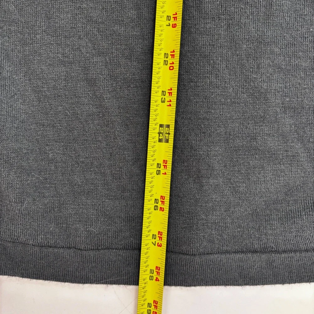 Pure Stuff Nordstrom Mens XL‎ Merino Wool Blend Long Sleeve Polo Sweater Grey